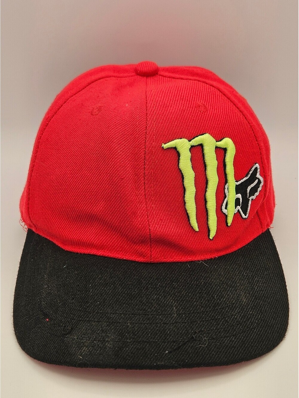 Fox Racing Monster Energy Unisex Red Cotton Snapback Hat OS